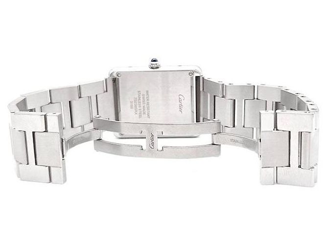 Cartier Reloj Tank Solo Steel Large Blanco - vista 4