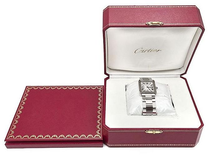 Cartier Reloj Tank Solo Steel Large Blanco - vista 8