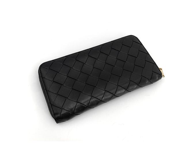 Bottega Veneta Portafoglio lungo con zip Intrecciato Nero - vista 10