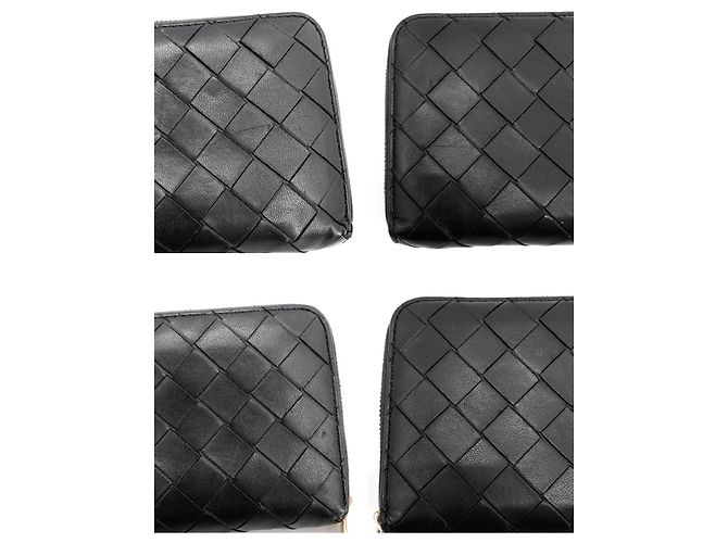 Bottega Veneta Portafoglio lungo con zip Intrecciato Nero - vista 14