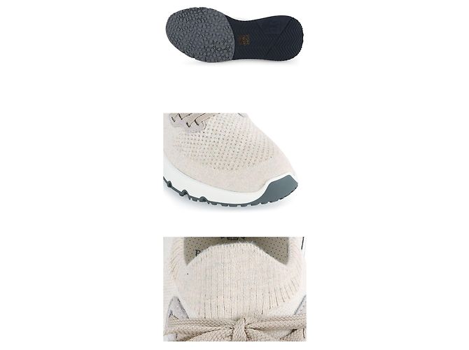 Brunello Cucinelli Sneakers Runner in maglia di cotone da uomo Marrone - vista 6
