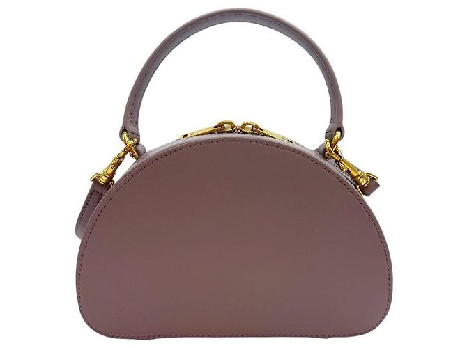 Céline Mini Case Mezzaluna in Vitello Liscio Lilla Chiaro Porpora - vista 5