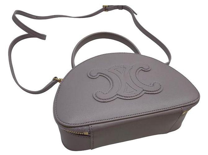 Céline Mini Case Mezzaluna in Vitello Liscio Lilla Chiaro Porpora - vista 6