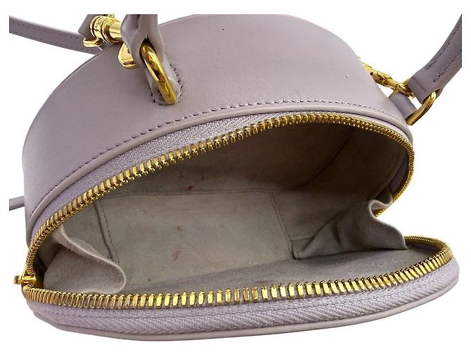 Céline Mini Case Mezzaluna in Vitello Liscio Lilla Chiaro Porpora - vista 8