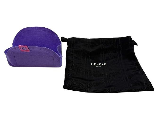 Céline Mini Case Mezzaluna in Vitello Liscio Lilla Chiaro Porpora - vista 9