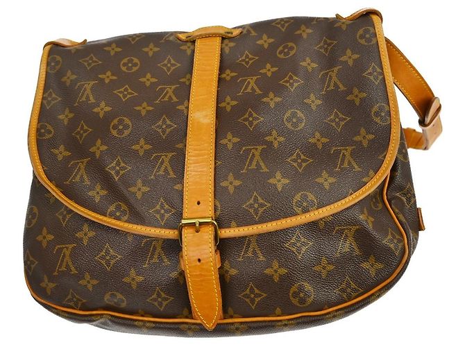 Louis Vuitton Saumur Monogram 35 Marrone - vista 2
