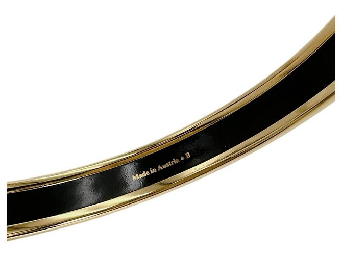 Hermès Brazalete Rígido Hermes en Oro con Esmalte Rouge Dorado - vista 6