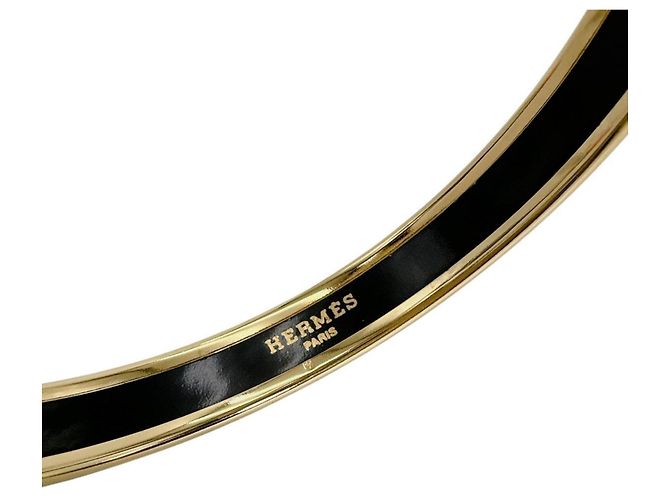 Hermès Brazalete Rígido Hermes en Oro con Esmalte Rouge Dorado - vista 7
