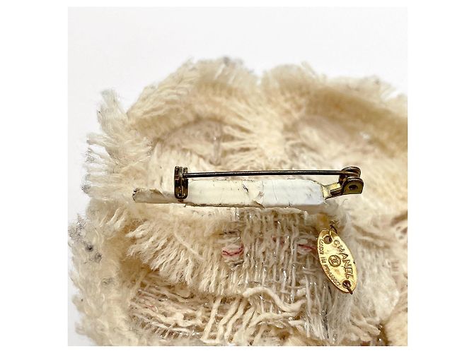 Spilla Corsage Camelia Chanel Bianco Beige - vista 6