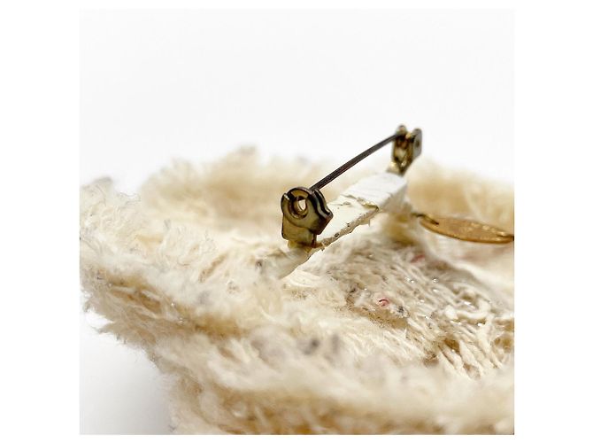 Spilla Corsage Camelia Chanel Bianco Beige - vista 7