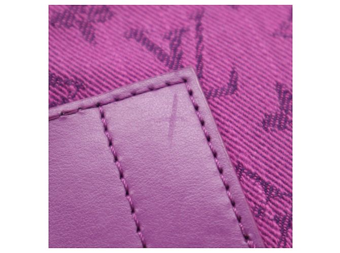 Borsa a tracolla Louis Vuitton Monogram Denim Porpora - vista 10