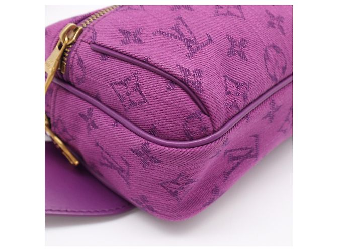 Borsa a tracolla Louis Vuitton Monogram Denim Porpora - vista 12