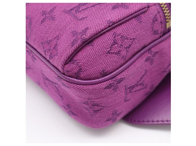 Borsa a tracolla Louis Vuitton Monogram Denim Porpora - vista 13