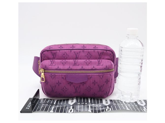 Borsa a tracolla Louis Vuitton Monogram Denim Porpora - vista 3