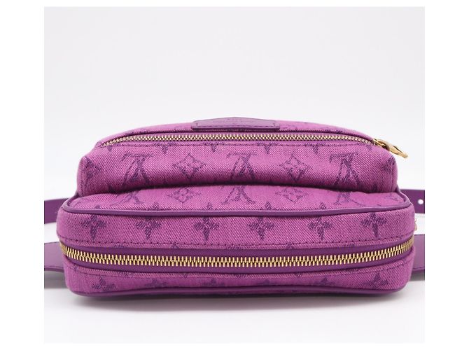 Borsa a tracolla Louis Vuitton Monogram Denim Porpora - vista 8