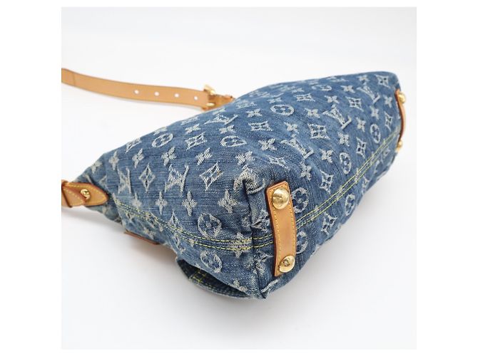 Borsa a tracolla Louis Vuitton Monogram Denim Baggy PM Blu Beige - vista 6