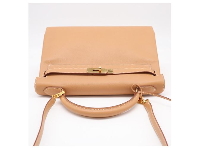 Hermès Borsa HERMES Courchevel Kelly 32, Brown Marrone - vista 12