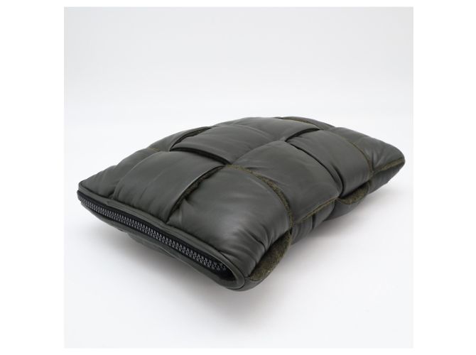 Custodia Documenti Bottega Veneta Maxi Intrecciato Khaki Cachi - vista 4
