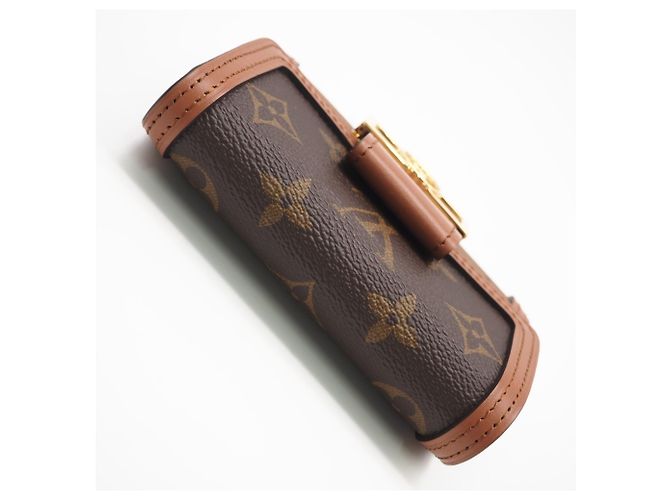Louis Vuitton Monogram Reverse Portefeuille Dauphine Compact Wallet Marrone Beige - vista 5