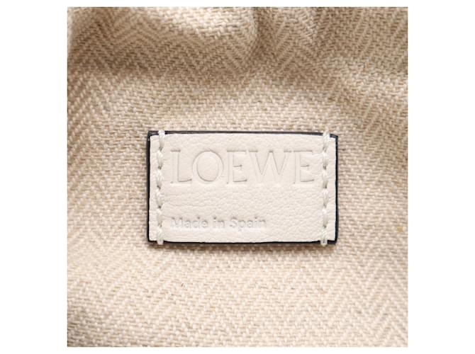 Borsa a secchiello con coulisse Loewe Bianco Beige - vista 13