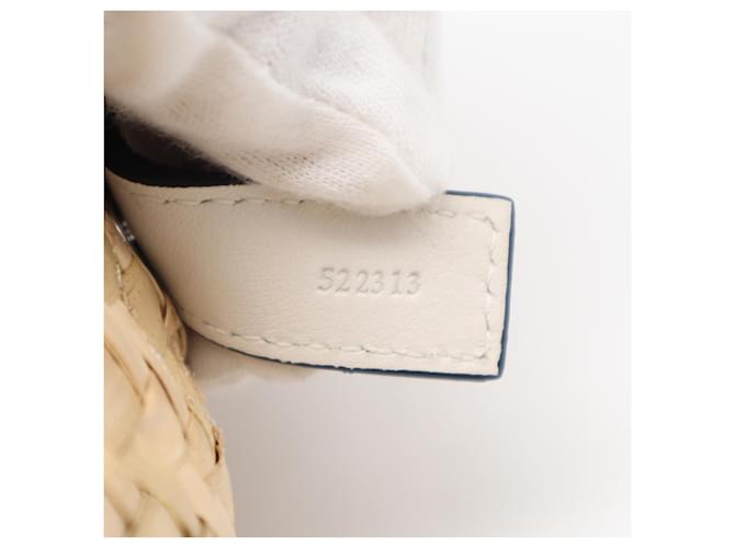 Borsa a secchiello con coulisse Loewe Bianco Beige - vista 14