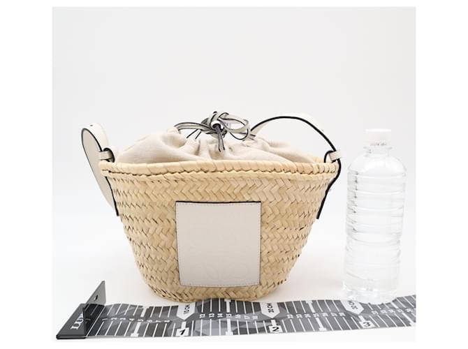 Borsa a secchiello con coulisse Loewe Bianco Beige - vista 3