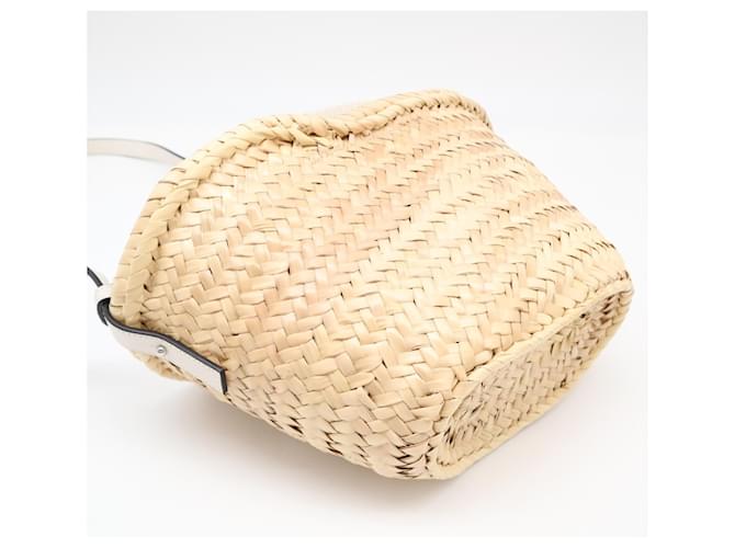 Borsa a secchiello con coulisse Loewe Bianco Beige - vista 5