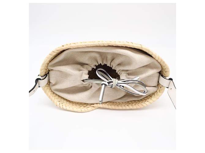 Borsa a secchiello con coulisse Loewe Bianco Beige - vista 8