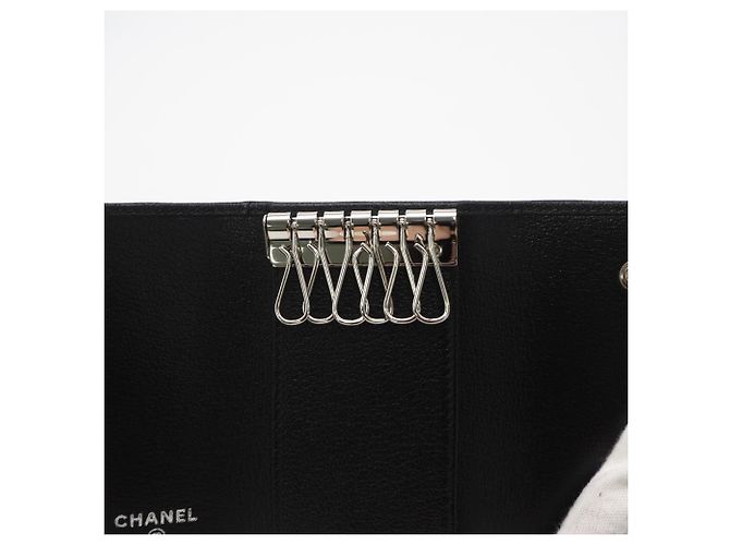 Chanel Butterfly Camellia Schlüssletui Schwarz - Ansicht 12
