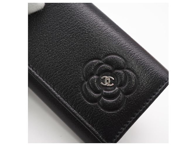 Chanel Butterfly Camellia Schlüssletui Schwarz - Ansicht 5
