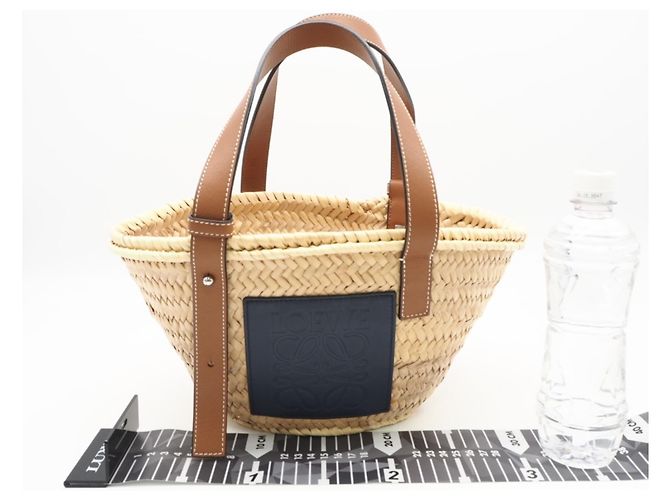 Loewe Small Basket Handtasche Braun Beige Marineblau - Ansicht 3