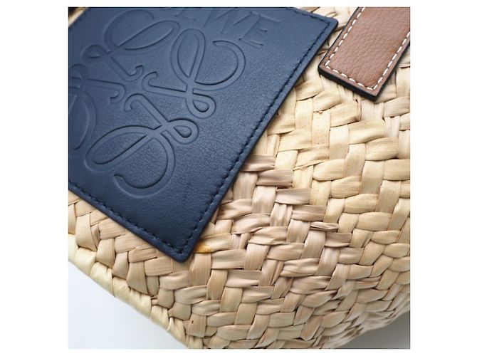 Loewe Small Basket Handtasche Braun Beige Marineblau - Ansicht 4