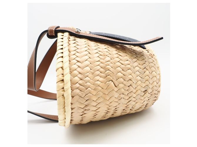 Loewe Small Basket Handtasche Braun Beige Marineblau - Ansicht 5