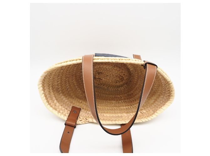 Loewe Small Basket Handtasche Braun Beige Marineblau - Ansicht 8