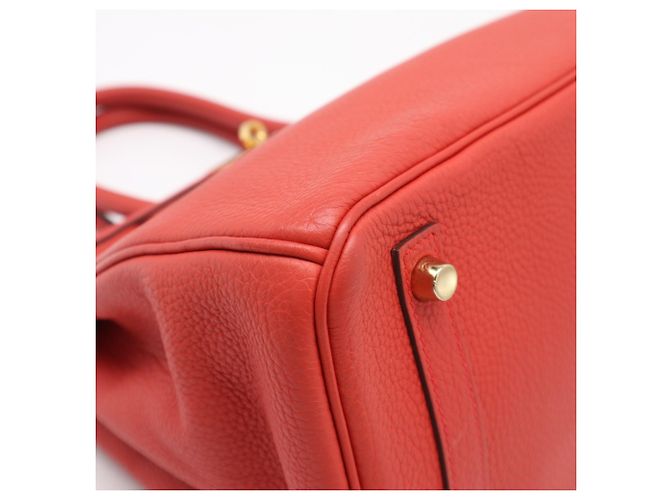 Hermès Borsa HERMES Dogo Birkin 30 Rouge Casaque Rosso - vista 10