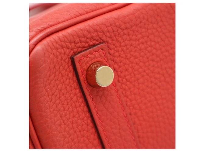 Hermès Borsa HERMES Dogo Birkin 30 Rouge Casaque Rosso - vista 12