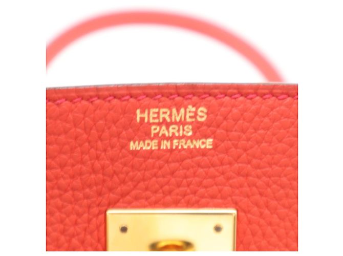 Hermès Borsa HERMES Dogo Birkin 30 Rouge Casaque Rosso - vista 16