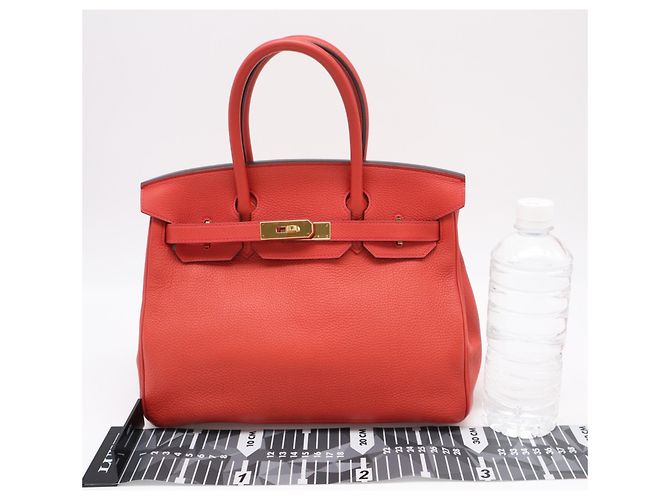 Hermès Borsa HERMES Dogo Birkin 30 Rouge Casaque Rosso - vista 3