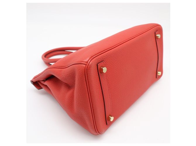 Hermès Borsa HERMES Dogo Birkin 30 Rouge Casaque Rosso - vista 6