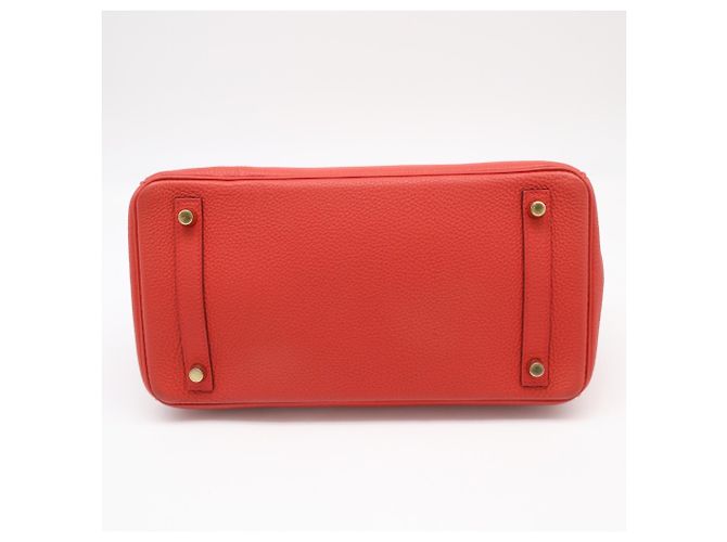 Hermès Borsa HERMES Dogo Birkin 30 Rouge Casaque Rosso - vista 7