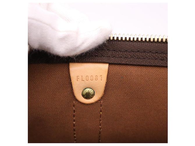 Borsa Boston Louis Vuitton Monogram Keepall 45 Marrone Beige - vista 14