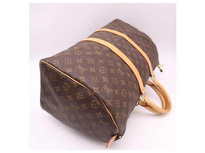 Borsa Boston Louis Vuitton Monogram Keepall 45 Marrone Beige - vista 5