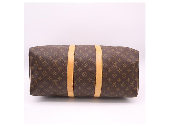 Borsa Boston Louis Vuitton Monogram Keepall 45 Marrone Beige - vista 7