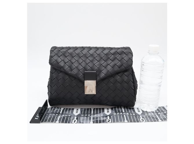 Bottega Veneta Intrecciato Clutch-Tasche Schwarz - Ansicht 3