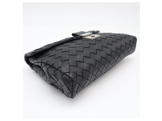 Bottega Veneta Intrecciato Clutch-Tasche Schwarz - Ansicht 5