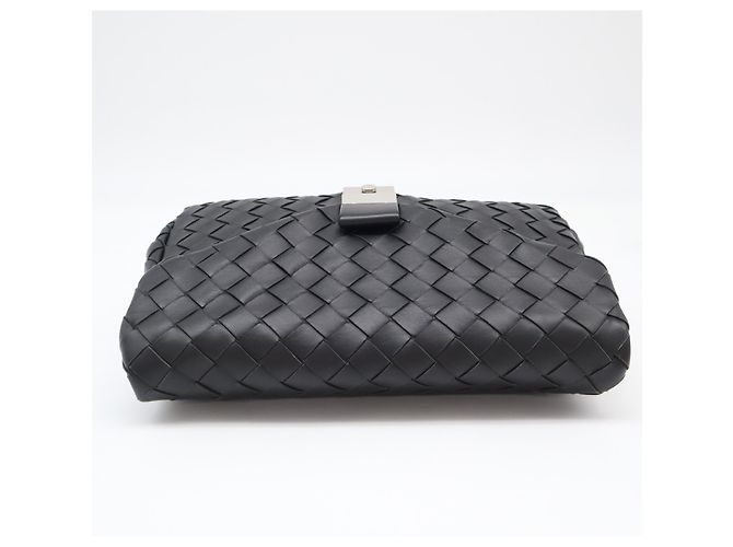 Bottega Veneta Intrecciato Clutch-Tasche Schwarz - Ansicht 8