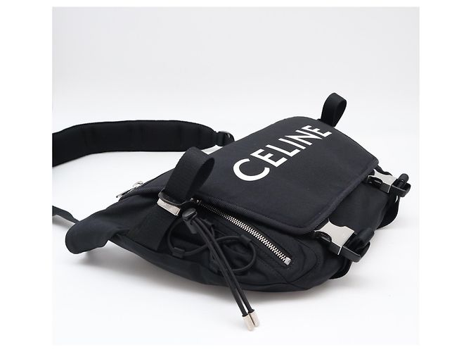 Céline Borsa a Tracolla Celine Nylon Medium Trekking Nero - vista 5