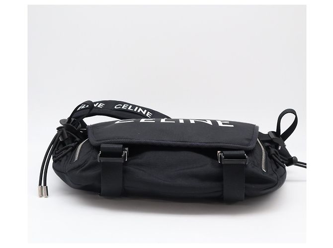 Céline Borsa a Tracolla Celine Nylon Medium Trekking Nero - vista 7