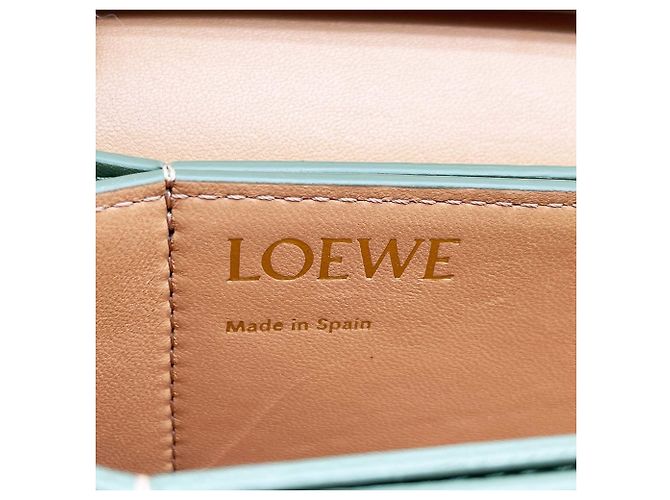 Borsa a spalla e clutch Loewe Goya Accordion D'oro Verde - vista 10