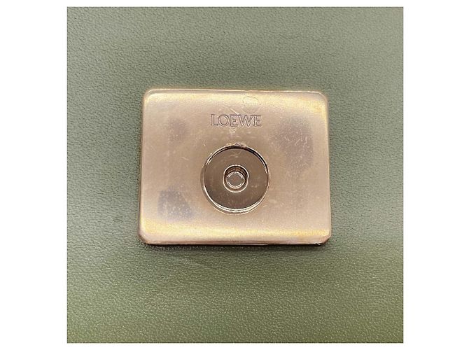 Borsa a spalla e clutch Loewe Goya Accordion D'oro Verde - vista 14